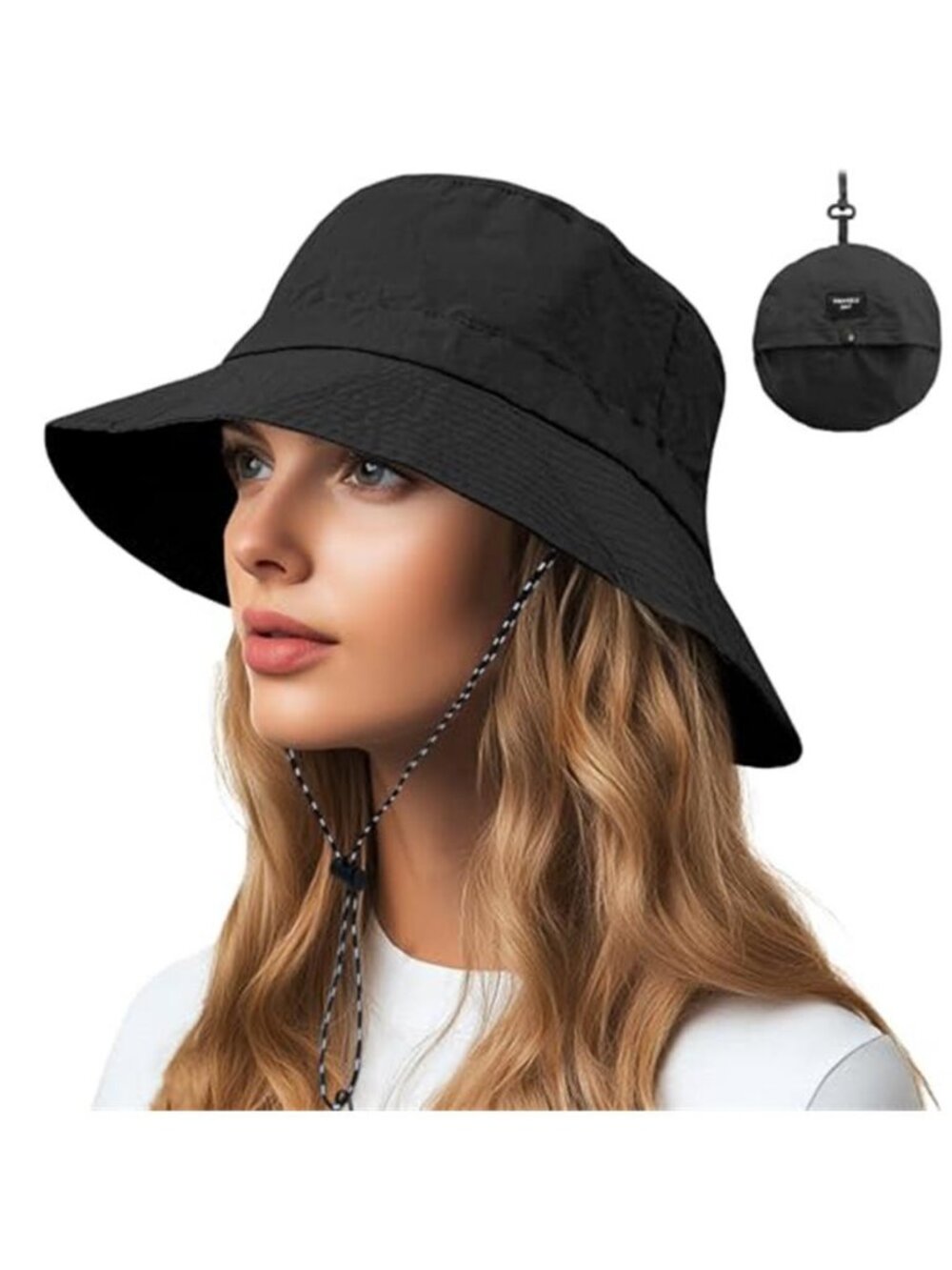 Waterproof Packable Bucket Hat UPF Sun Protection Hiking Fishing Travel Cap